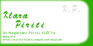 klara piriti business card